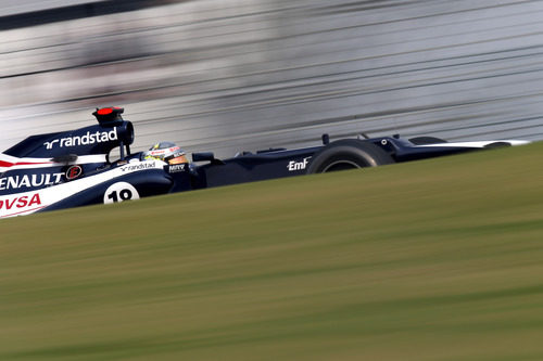 Pastor Maldonado rueda en el Buddh International Circuit