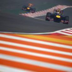 Sebastian Vettel y Mark Webber en los libres del GP de India