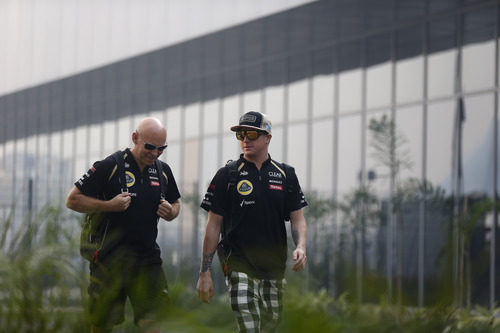 Kimi Räikkönen, antes de competir en India