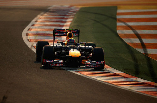 Mark Webber pilotando el RB8 para ser segundo en la Q3