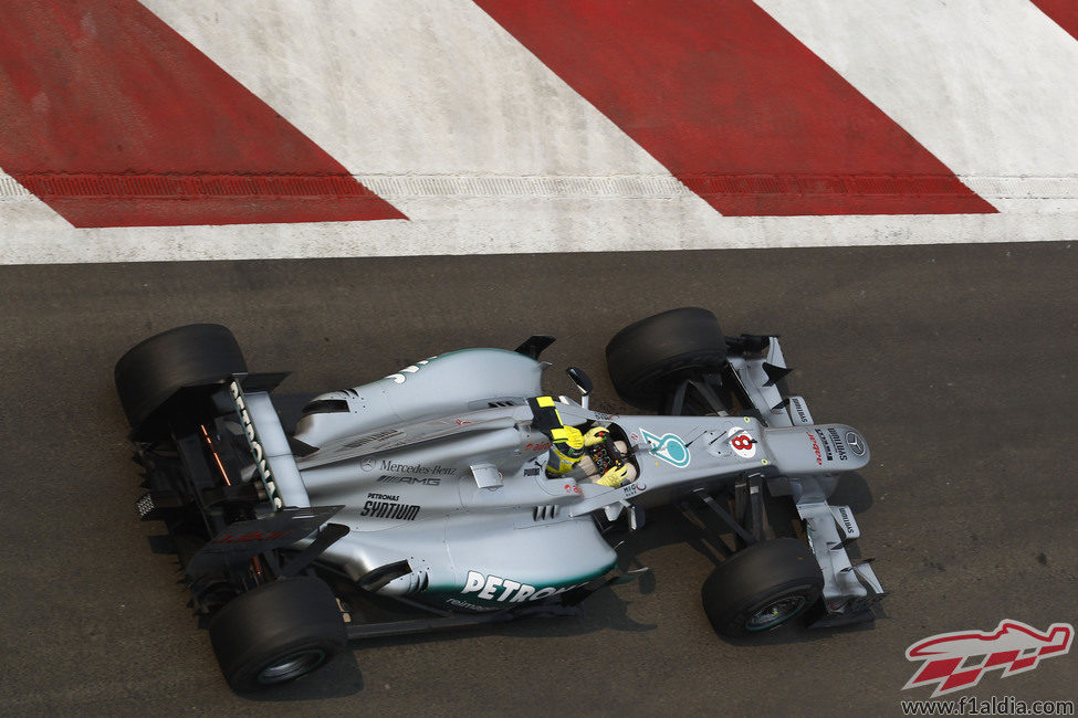 Nico Rosberg consiguió pasar a la Q3 con su Mercedes