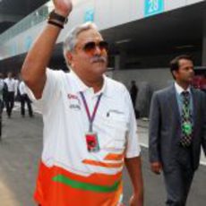 Vijay Mallya, presente en el Gran Premio de India