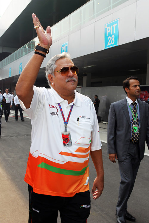 Vijay Mallya, presente en el Gran Premio de India