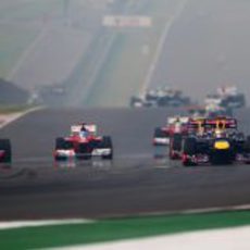 Sebastian Vettel lidera el GP de India 2012