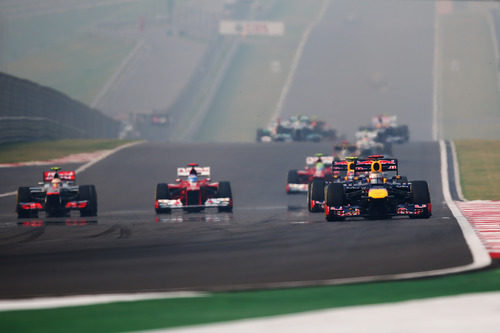 Sebastian Vettel lidera el GP de India 2012