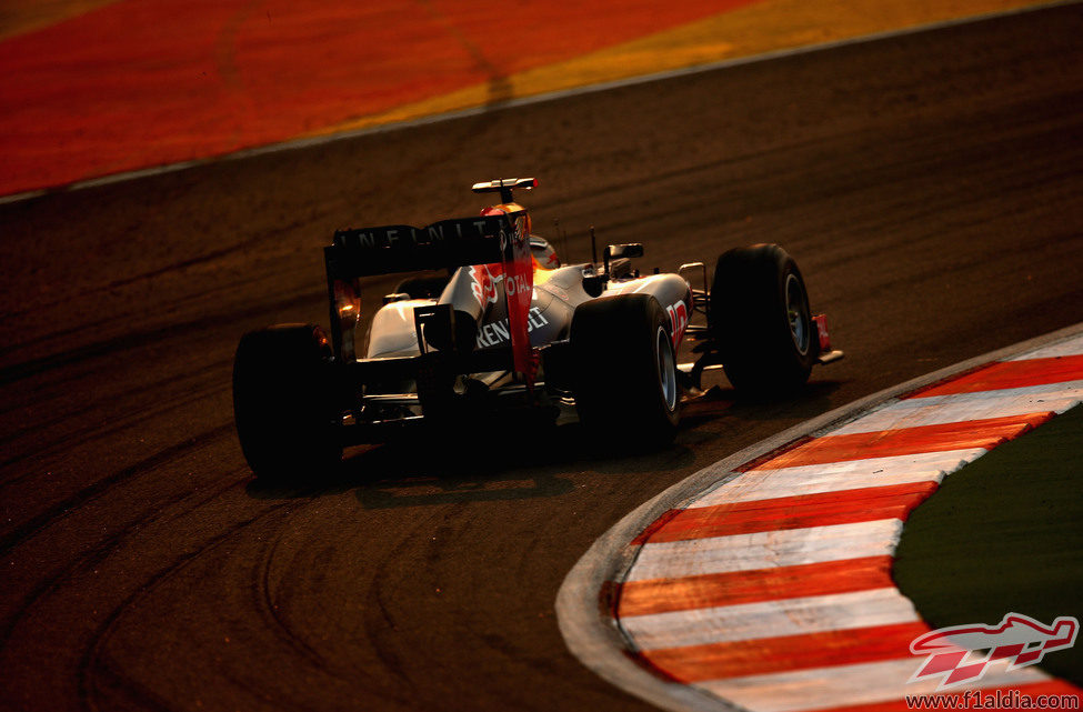Sebastian Vettel en la carrera del GP de India 2012