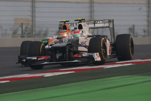 Sergio Pérez y Nico Hülkenberg en India