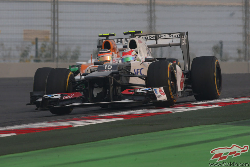 Sergio Pérez y Nico Hülkenberg en India