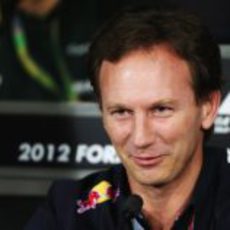 Christian Horner en la rueda de prensa de la FIA en India