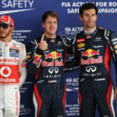 Vettel, Webber y Hamilton, los más rápidos el sábado en Buddh