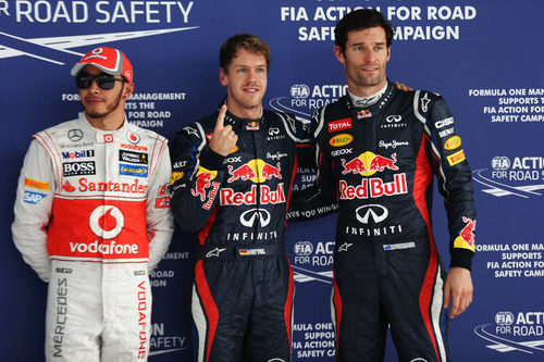 Vettel, Webber y Hamilton, los más rápidos el sábado en Buddh