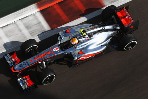 Lewis Hamilton en la clasificación del GP de Abu Dabi 2012