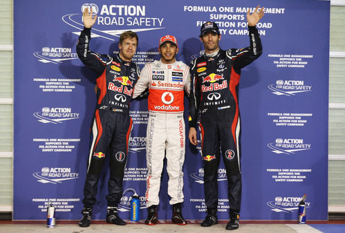 Hamilton, Webber y Vettel, los más rápidos de la clasificación en Abu Dabi