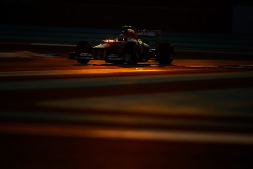 Nico Hülkenberg en la clasificación del GP de Abu Dabi 2012