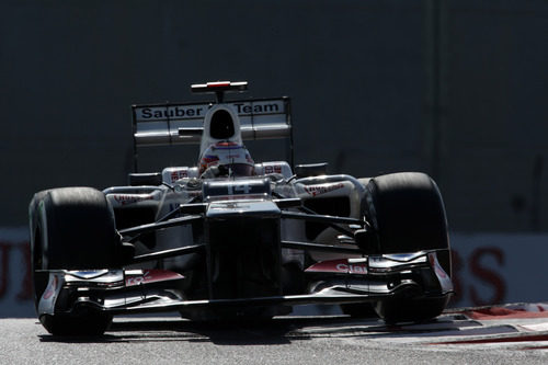 Kamui Kobayashi no tuvo buen ritmo en la clasificación del GP de Abu Dabi 2012