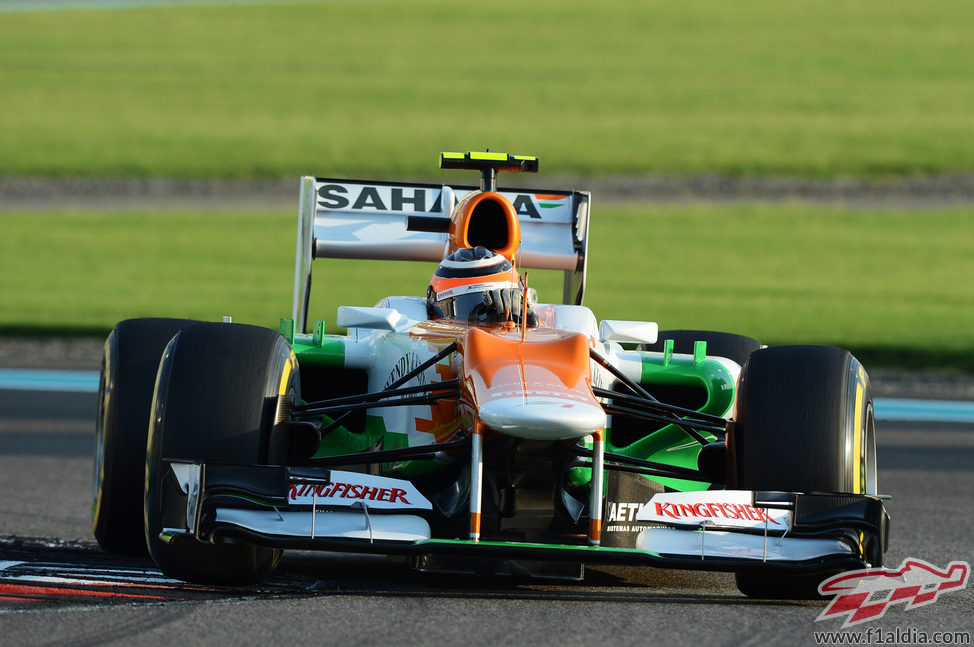 Nico Hülkenberg abandonó en el GP de Abu Dabi 2012