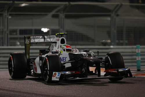 Sergio Pérez tuvo mala suerte en el GP de Abu Dabi 2012