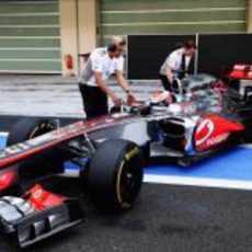 Kevin Magnussen con McLaren en los test de Abu Dabi 2012