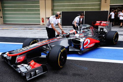 Kevin Magnussen con McLaren en los test de Abu Dabi 2012