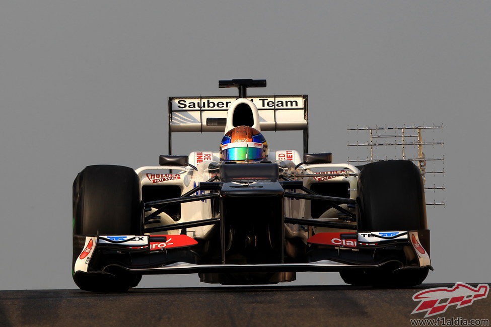 Esteban Gutiérrez rodó con Sauber en el segundo día de test de Abu Dabi