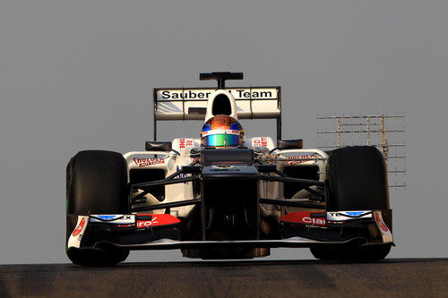 Esteban Gutiérrez rodó con Sauber en el segundo día de test de Abu Dabi