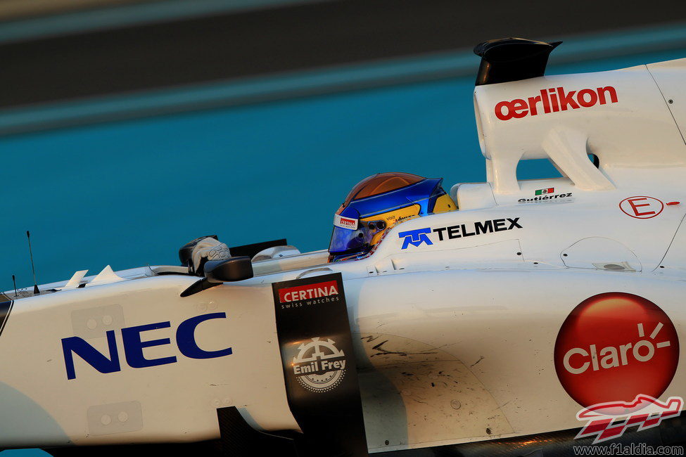Esteban Gutiérrez estuvo también con Sauber el tercer día de test
