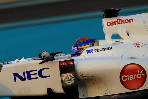 Esteban Gutiérrez estuvo también con Sauber el tercer día de test