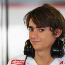 Esteban Gutiérrez en Yas marina con el equipo Sauber