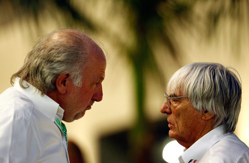 David Richards y Bernie Ecclestone en Yas Marina