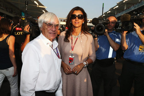 Bernie Ecclestone y Fabiana Flossi en Abu Dabi 2012