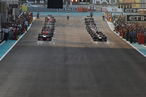 Parrilla de salida del GP de Abu Dabi 2012