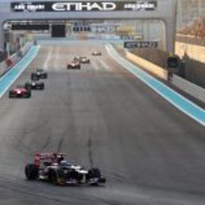 Daniel Ricciardo tuvo bastante ritmo en Abu Dabi