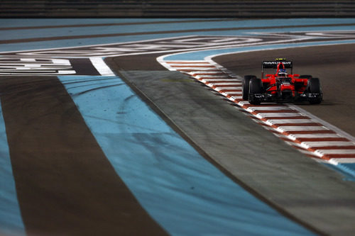 Charles Pic trata de mejorar sus tiempos en la carrera de Abu Dabi