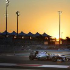 Nico Rosberg logró pasar a la Q3 en Abu Dabi