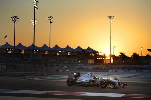Nico Rosberg logró pasar a la Q3 en Abu Dabi