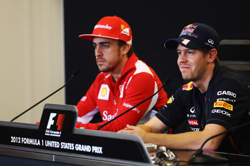 Fernando Alonso y Sebastian Vettel en Austin