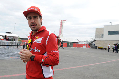 Fernando Alonso llega al Circuito de las Américas