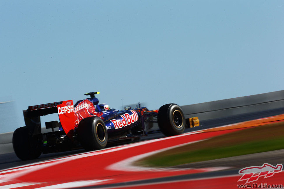 Jean-Eric Vergne rueda en el Gran Premio de Estados Unidos