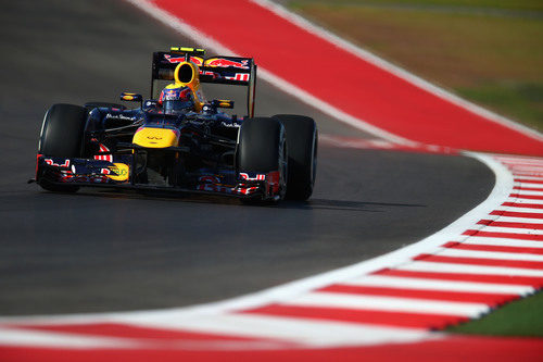 Mark Webber rodando en el Circuito de las Américas