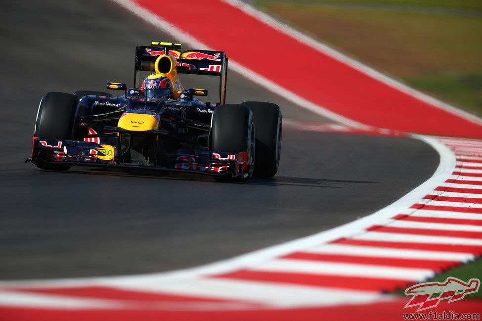 Mark Webber rodando en el Circuito de las Américas