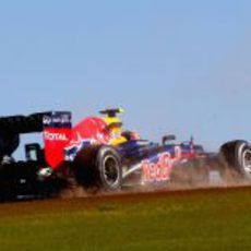 Mark Webber exprime el RB8 en Austin