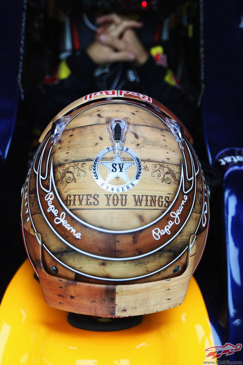 Casco de Sebastian Vettel para Estados Unidos