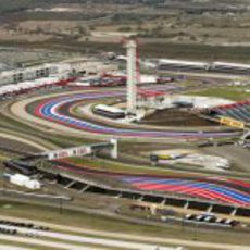 Vista aérea de la torre del Circuito de las Américas