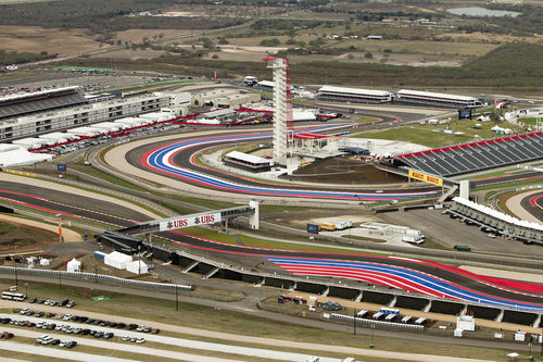 Vista aérea de la torre del Circuito de las Américas