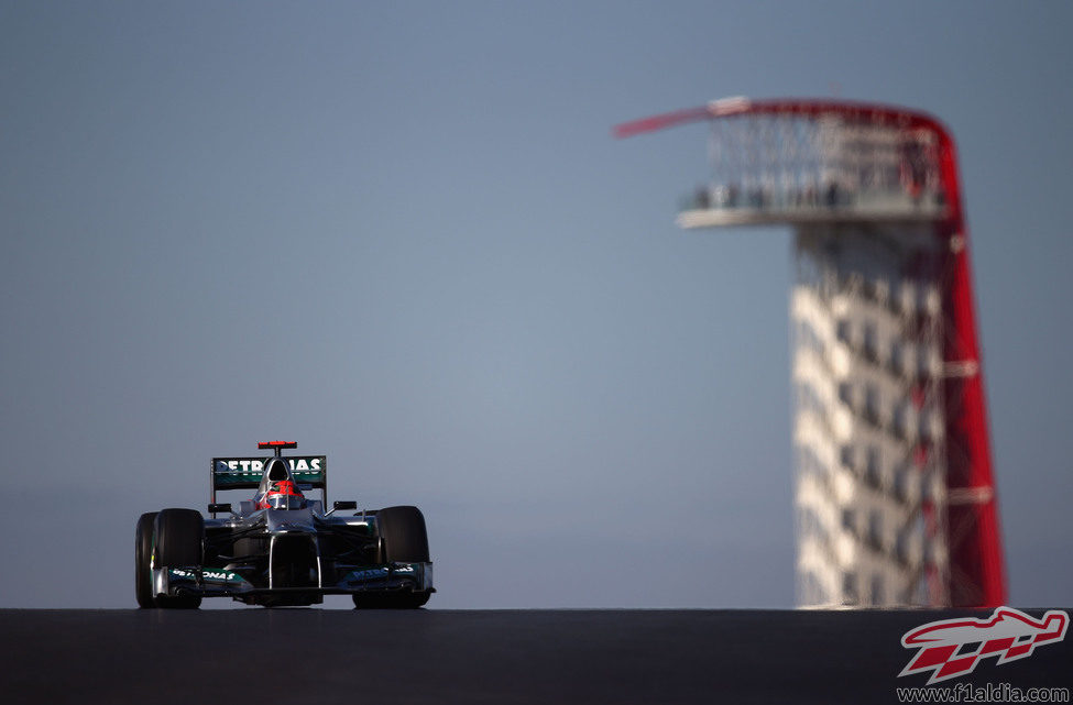 Michael Schumacher en los libres de Austin