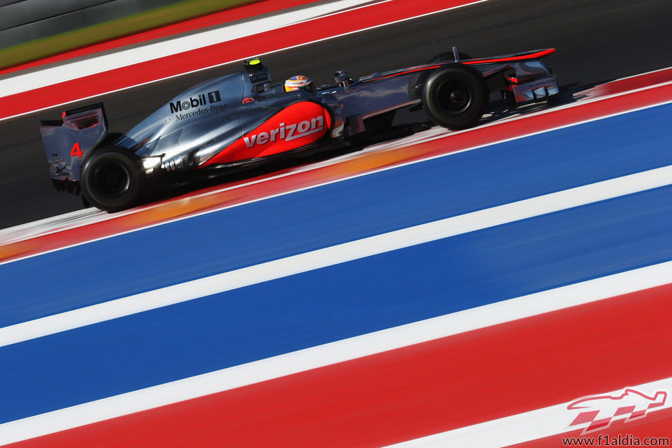 Lewis Hamilton en los libres del GP de Estados Unidos 2012