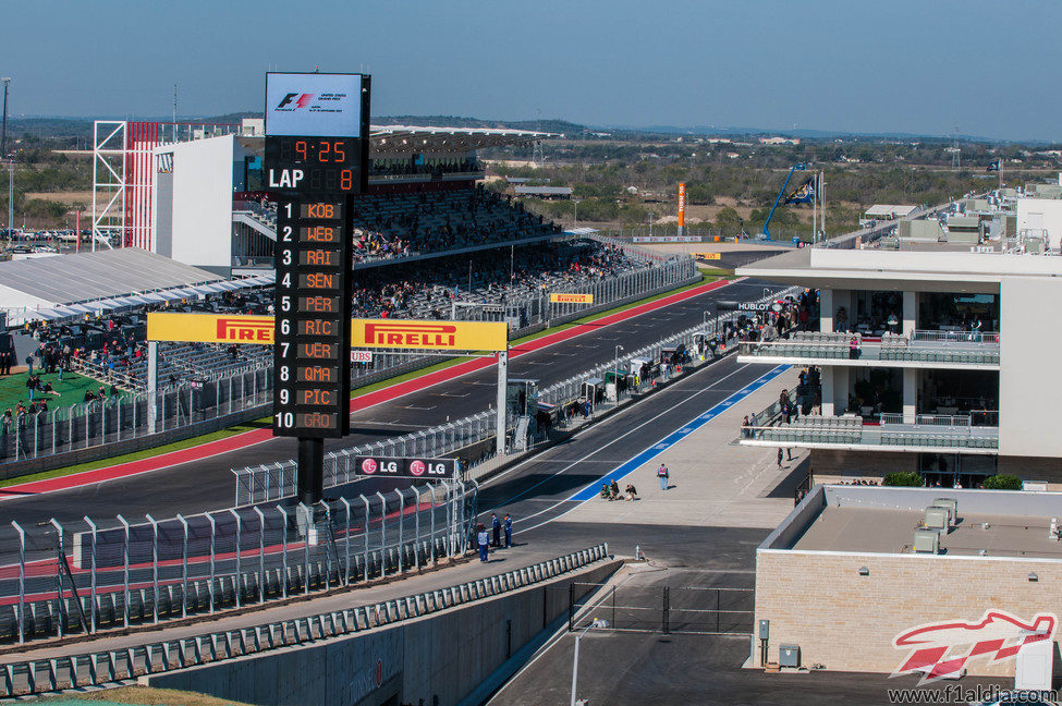 Recta de meta del Circuito de las Américas