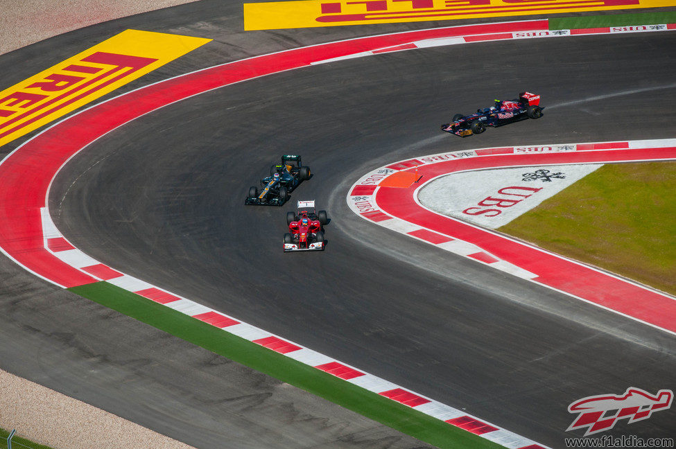 Fernando Alonso, Vitaly Petrov y Jean Eric Vergne