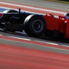 Timo Glock rodando en el Gran Premio de Estados  Unidos