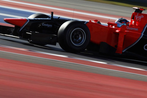 Timo Glock rodando en el Gran Premio de Estados  Unidos